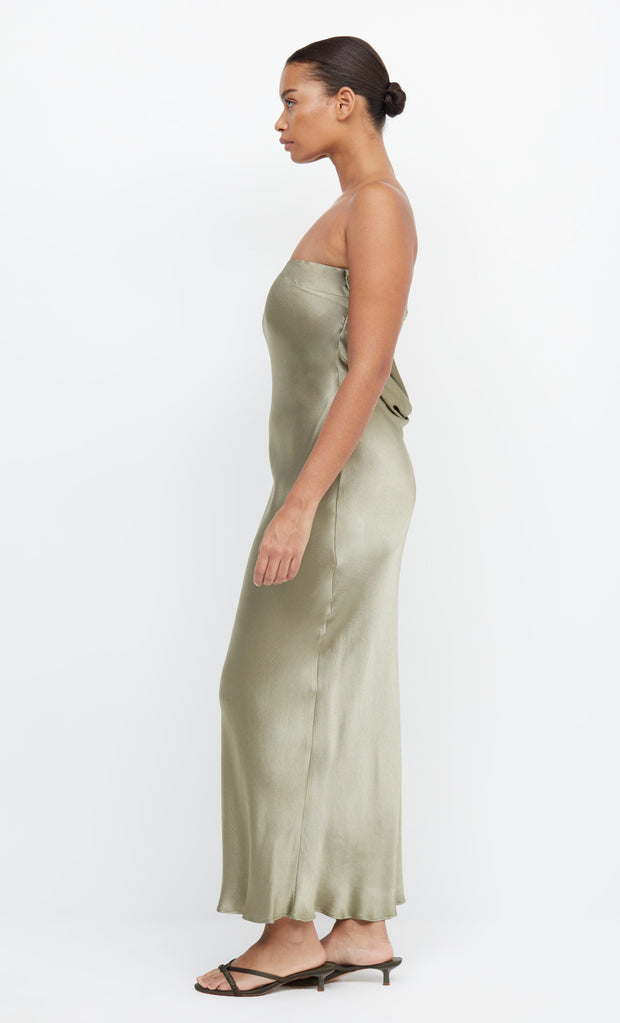 Moon Dance Strapless Bridesmaid Dress in Sage Green by Bec + Bridge