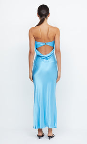 Moon Dance Strapless Backless Formal Prom Dress in Topaz Blue by Bec + Bridge