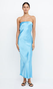 MOON DANCE STRAPLESS DRESS - TOPAZ BLUE