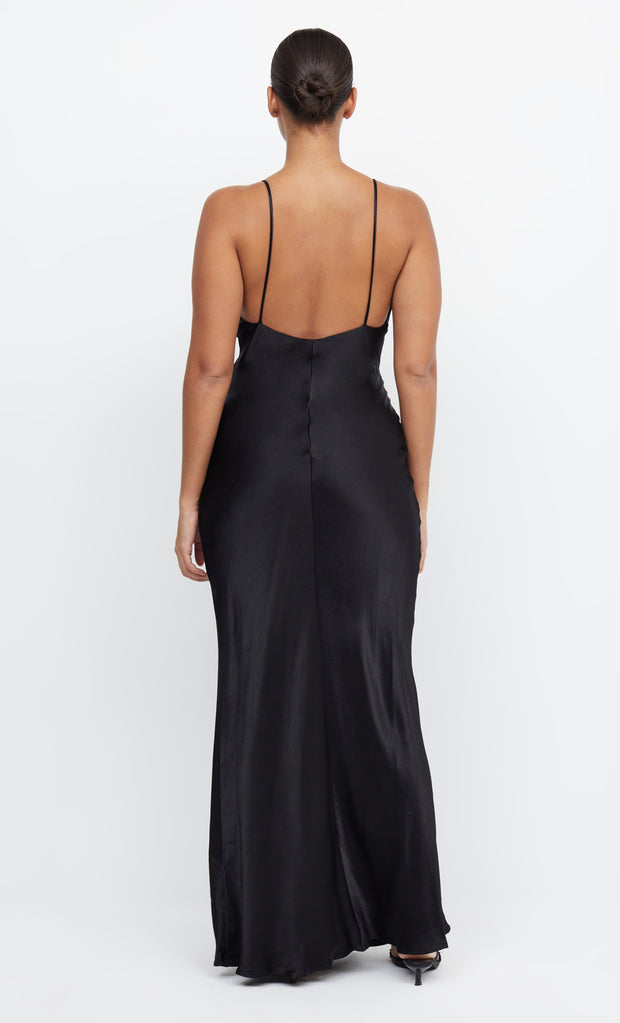 Moon Dance V Neck Formal Bridesmaid Maxi Dress in Black by Bec + Bridge