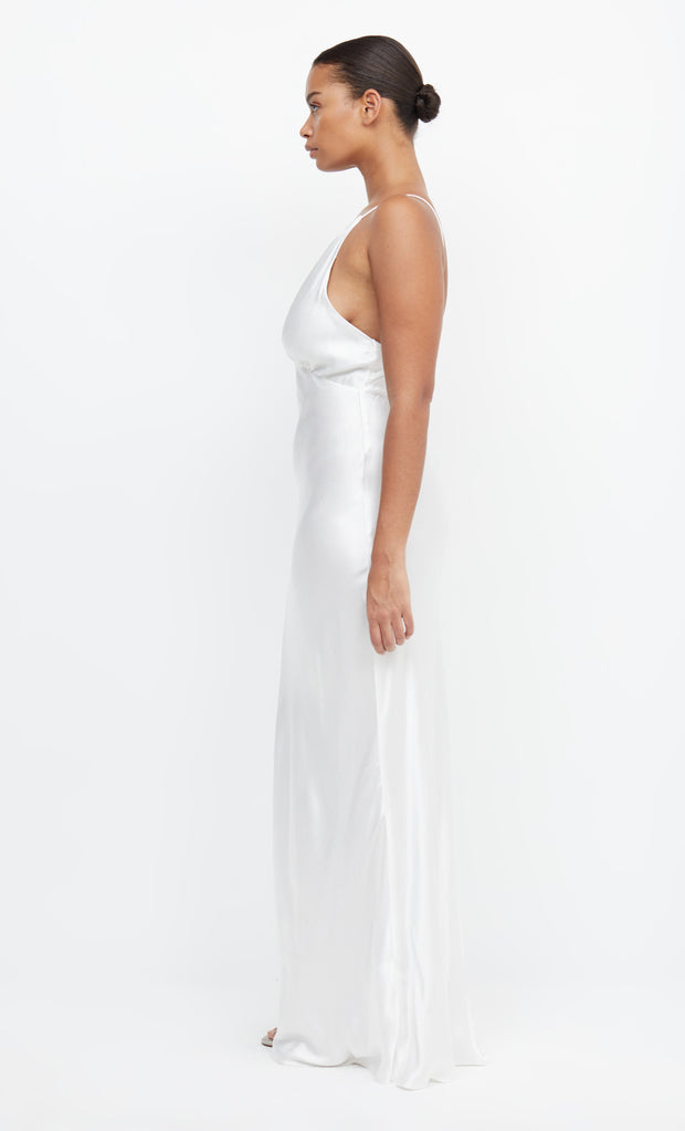 Moon Dance V Neck Maxi Bridal Bridesmaid Dress in Ivory White by Bec + Bridge