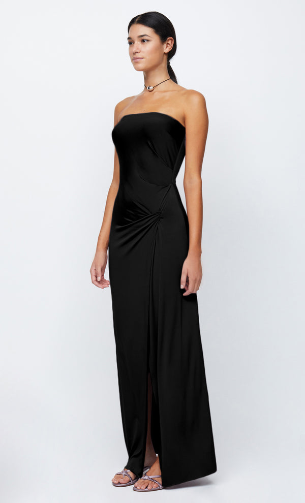 PETRA STRAPLESS MAXI DRESS - BLACK