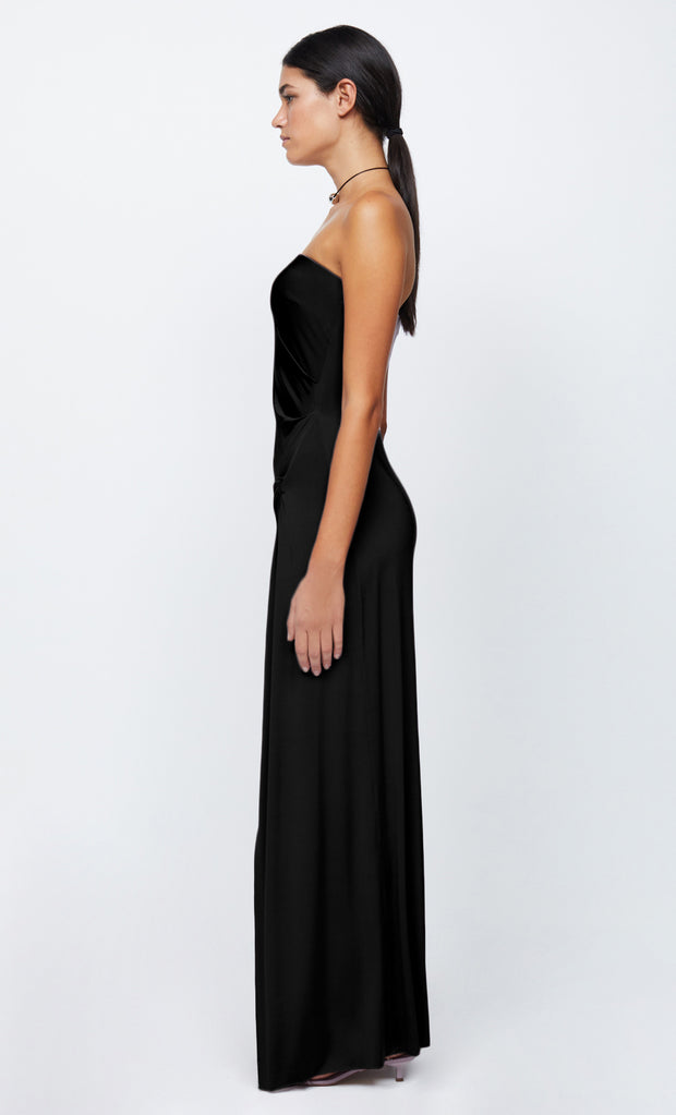 PETRA STRAPLESS MAXI DRESS - BLACK