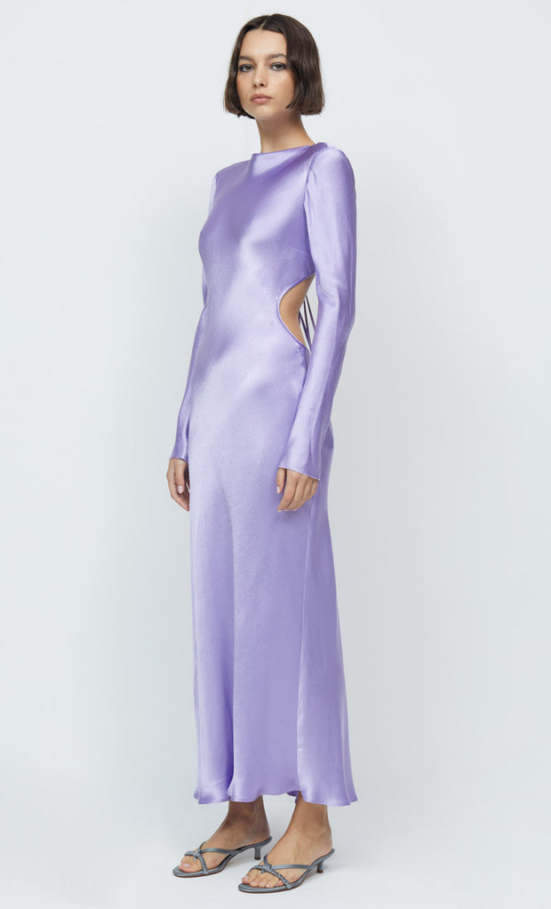 REN L/S MIDI DRESS - LILAC