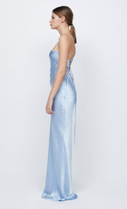 LORELAI TIE MAXI DRESS - SKY BLUE