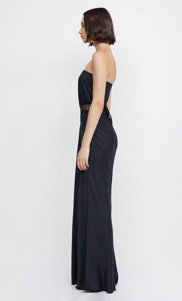 SPENCER LACE STRAPLESS MAXI - BLACK/BLACK -