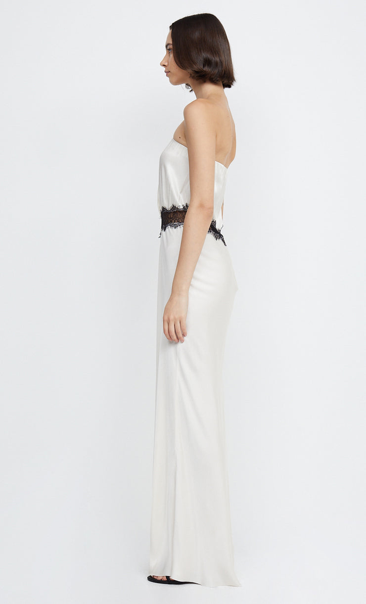 SPENCER LACE STRAPLESS MAXI - IVORY/BLACK – BEC + BRIDGE US