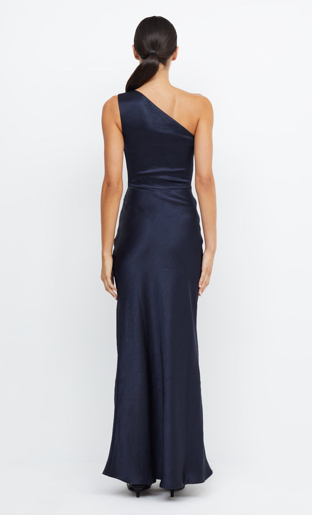 Dreamer Asym One Shoulder Formal Bridesmaid Dress in Ink by Bec + Bridge