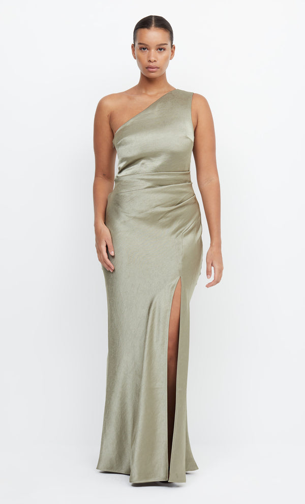 Dreamer Asym Bridesmaid Dress in Sage Green by Bec + Bridge