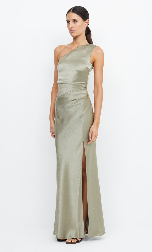 Dreamer Asym Bridesmaid Dress in Sage Green by Bec + Bridge