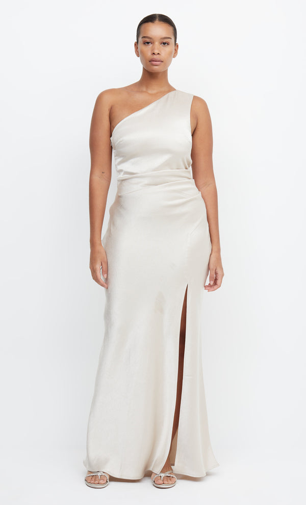 Dreamer Asym Bridesmaid Dress in Sad Off White by Bec + Bridge