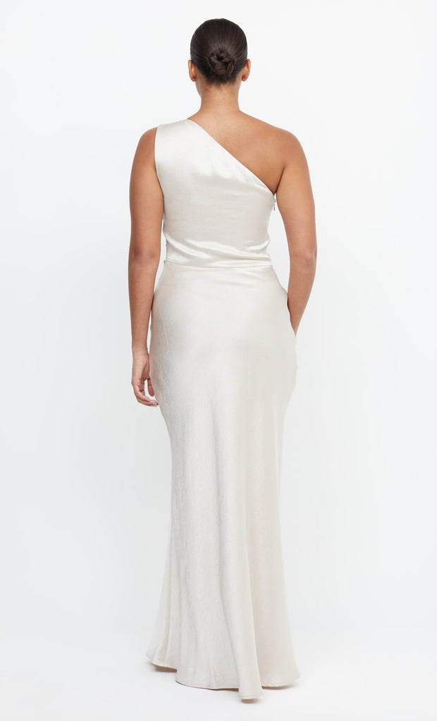 Dreamer Asym Bridesmaid Dress in Sad Off White by Bec + Bridge