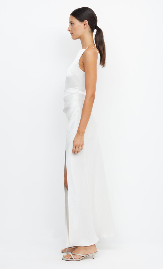 Dreamer Square Neck Bridal Maxi Dress  with Split in Ivory White by Bec + Bridge