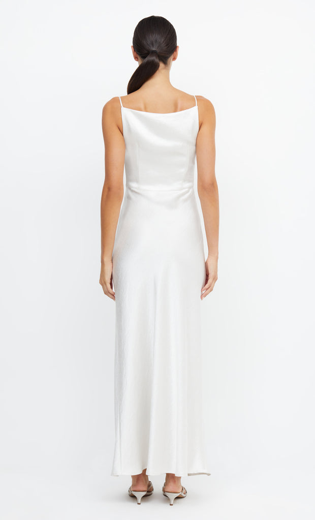 Dreamer Square Neck Bridal Maxi Dress  with Split in Ivory White by Bec + Bridge