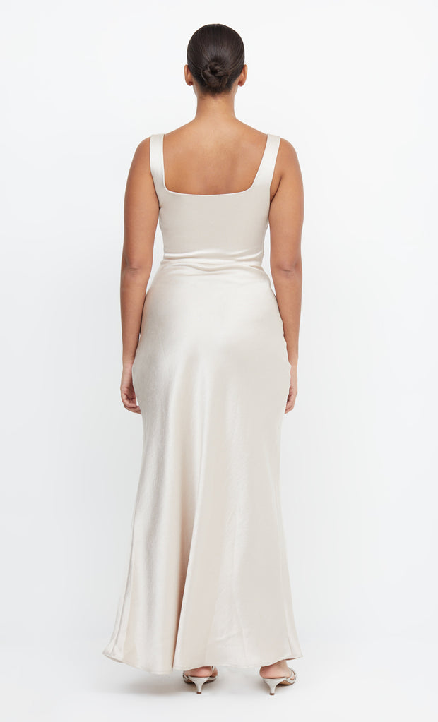 The Dreamer Square Neck Formal Bridesmaid Dress in Sand Off White by Bec + Bridge