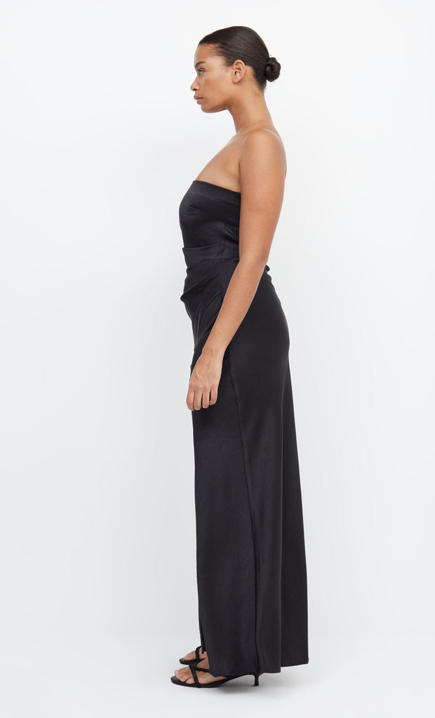 Dreamer Strapless Maxi Bridesmaid Formal Dress in Black by Bec + Bridge