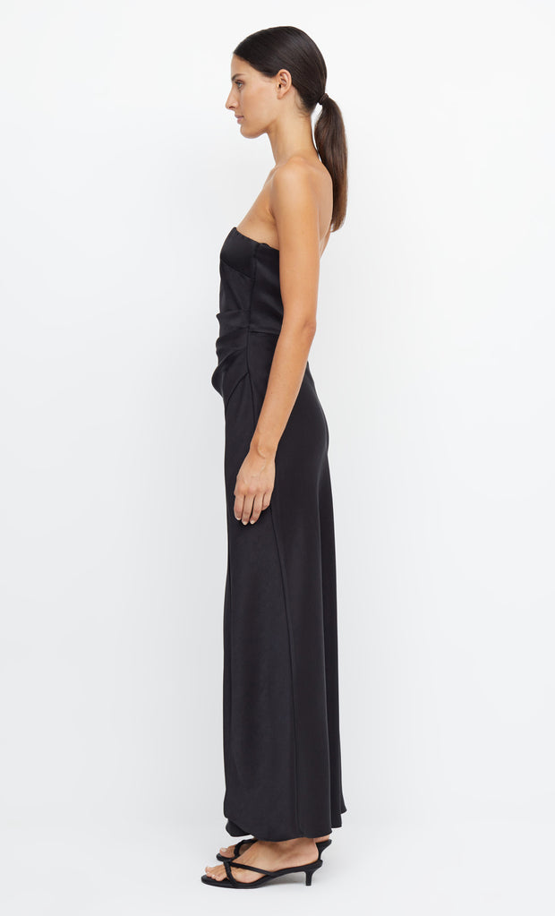 Dreamer Strapless Maxi Bridesmaid Formal Dress in Black by Bec + Bridge