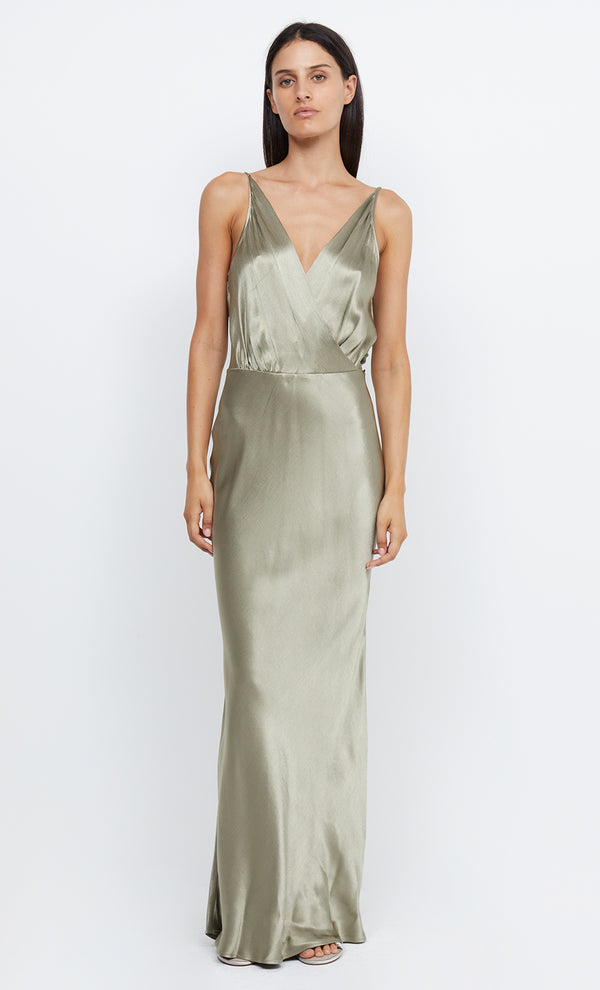 TI AMO V MAXI DRESS - SAGE